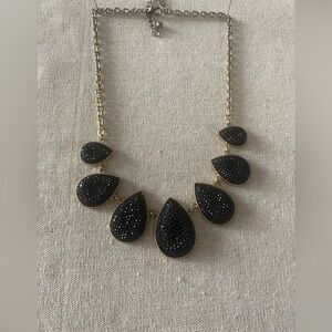H&M Curated Statement Necklace – Midnight Pavé Teardrops in Gilded Bezel
